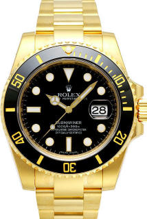 Rolex Submariner Yellow Gold Diving 116618 BK