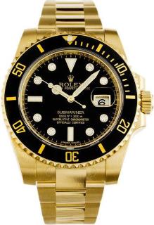 Rolex Submariner Yellow Gold Diving 116618 BKD