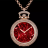 Jacob & Co Brilliant Watch Pendant Northern Lights Pave Red Mineral Crystal Dial BS231.40.RD.QR.A