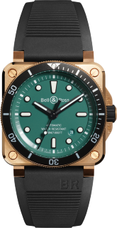 Bell & Ross Instruments BR 03-92 Diver Black & Green Bronze BR0392-D-LT-BR/SRB