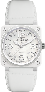 Bell & Ross Instruments BR-03 White Ceramic BR0392-WH-C/SCA