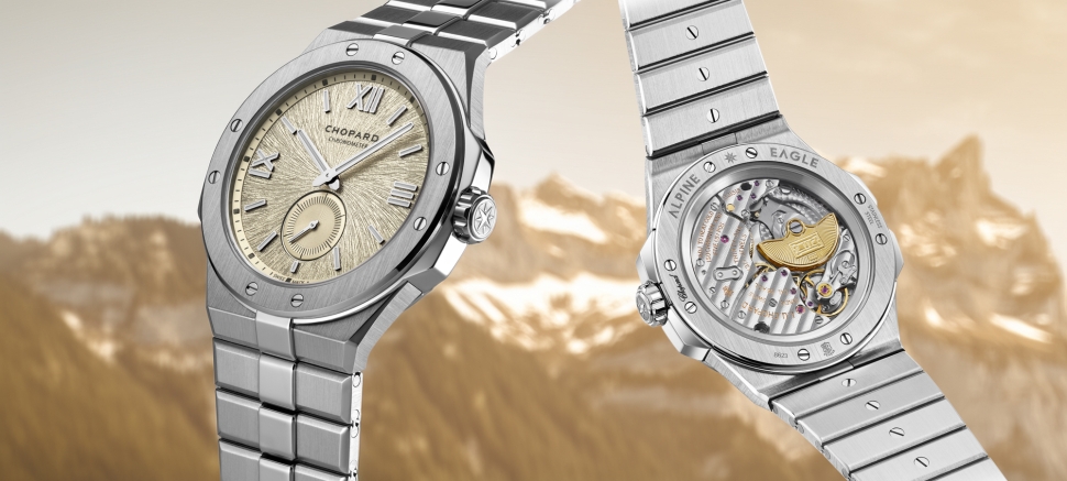 Chopard Alpine Eagle 41 XPS в цвете шампанского Mountain Glow расширяют линейку ультратонких спортивных часов бренда