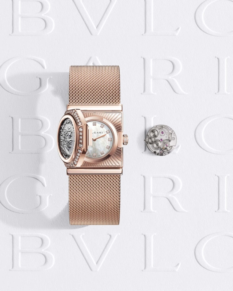 Bvlgari представляет часы с монетой Каракаллы и новую манжету Tubogas в квадратной оправе