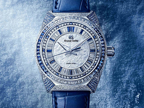 Ювелирные часы Grand Seiko High Jewerly White Lion из платины с драгоценными камнями и символом белого льва