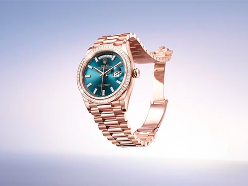 Четыре новые модели часов в коллекции Rolex Day-Date 36 и Day-Date 40 из 18-каратного желтого, белого золота и розового золота Everose
