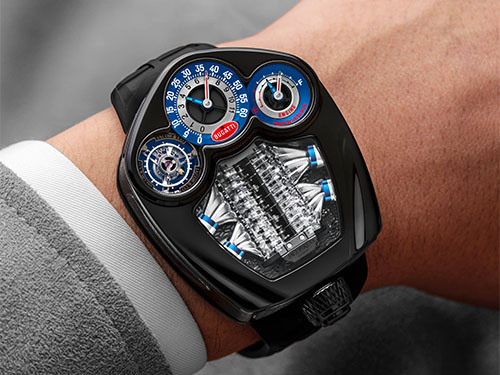 Релиз часов Jacob & Co. Bugatti Tourbillon, вдохновленных гиперкаром Bugatti с рабочим двигателем V16