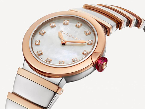 Утонченные часы Bvlgari LVCEA 102194 из розового золота и нержавеющей стали, которые можно заказать у нас