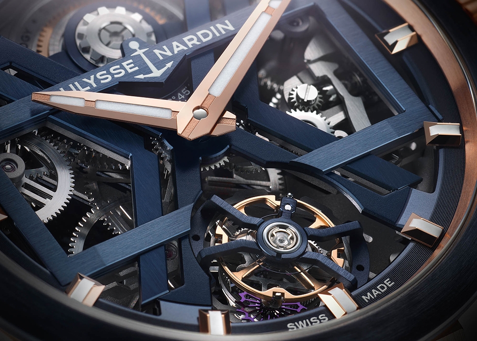 Ulysse Nardin Blast Tourbillon Blue & Gold – первые часы в сочетании розового золота и синего в коллекции Blast