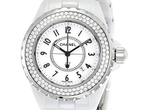 Изысканные белые керамические часы с бриллиантами Chanel J12 White Diamonds, которые можно купить прямо сейчас