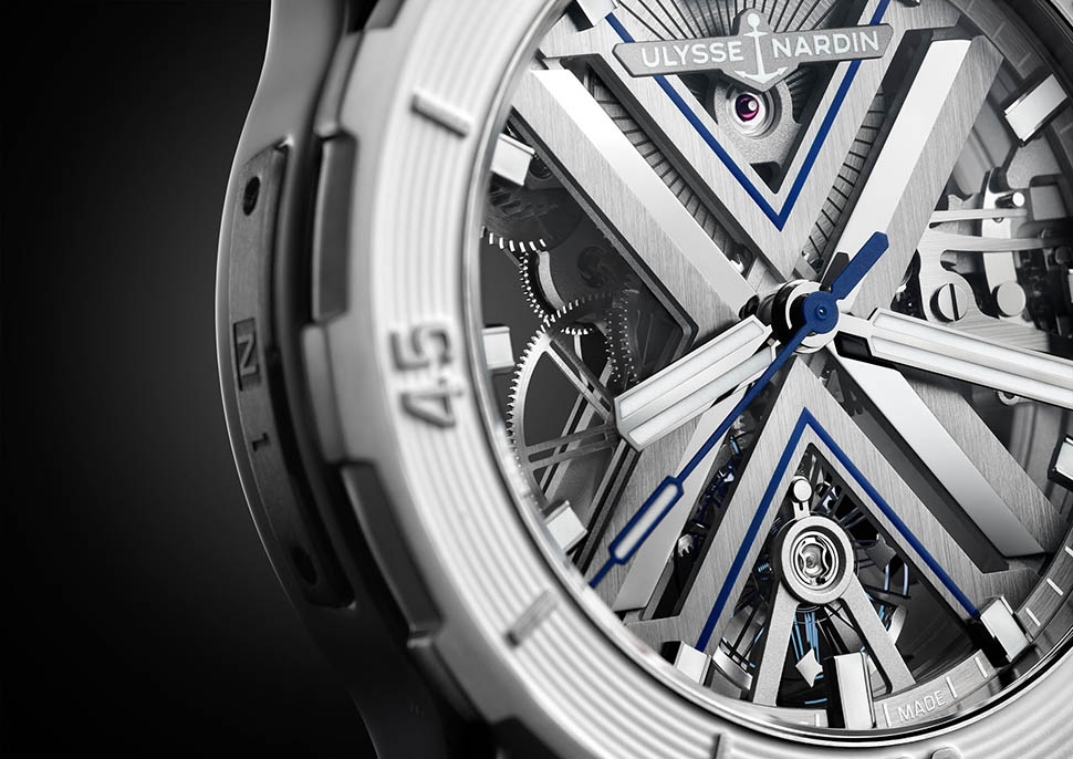 Полностью белые дайверские часы-скелетоны Ulysse Nardin 2023 года сохраняют дизайн оригинала