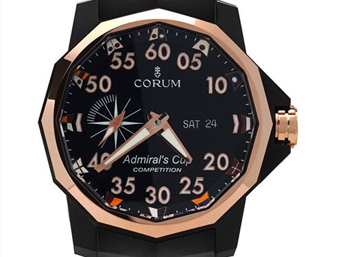 Элегантные морские часы Corum Admiral Cup Competition из титана и розового золота