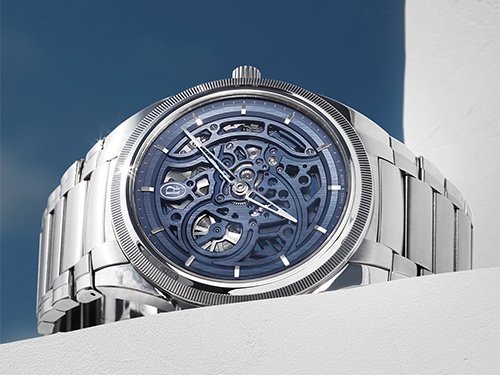Parmigiani Fleurier выпустил платиновые скелетонизированные часы Tonda PF Skeleton Platinum с синим циферблатом