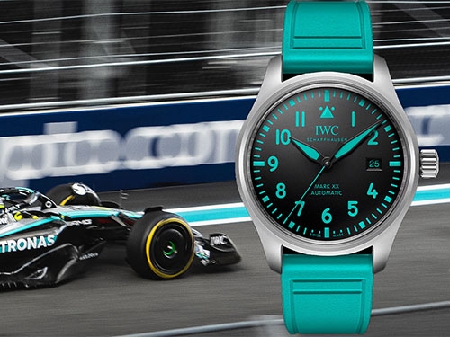 IWC открывает сезон Формулы-1 2025 года с новыми бирюзовыми часами из титана Pilot’s Watch Mark XX Mercedes-AMG Petronas Formula One Team