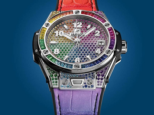 Радужные мотивы Hublot Big Bang One Click Steel Rainbow