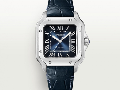 Стальные часы Santos de Cartier Watch WSSA0063 среднего размера