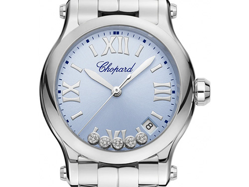 Спортивно-элегантные женские часы с вращающимися бриллиантами Chopard Happy Sport, доступные для заказа в нашем интернет-магазине