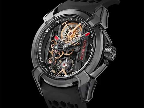 Креативные скелетонизированные часы Jacob & Co. Epic X Titanium Black Ring 5n Color Gears, доступные для заказа в нашем интернет-магазине