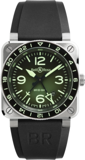 Bell & Ross BR-03 GMT Green Lum BR0393-GN-ST/SRB