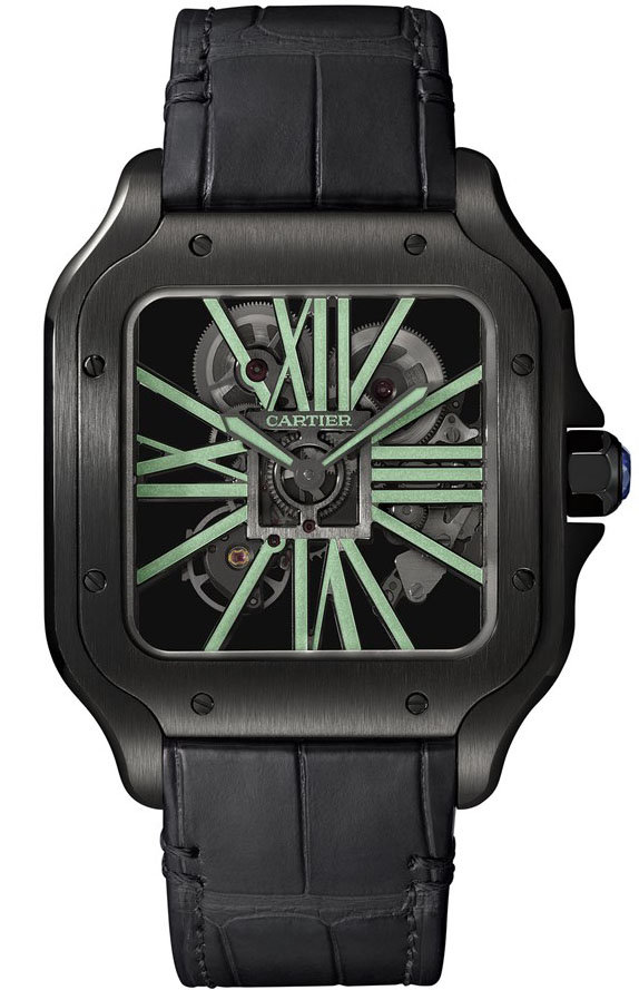 Часы Santos De Cartier Skeleton Watch 