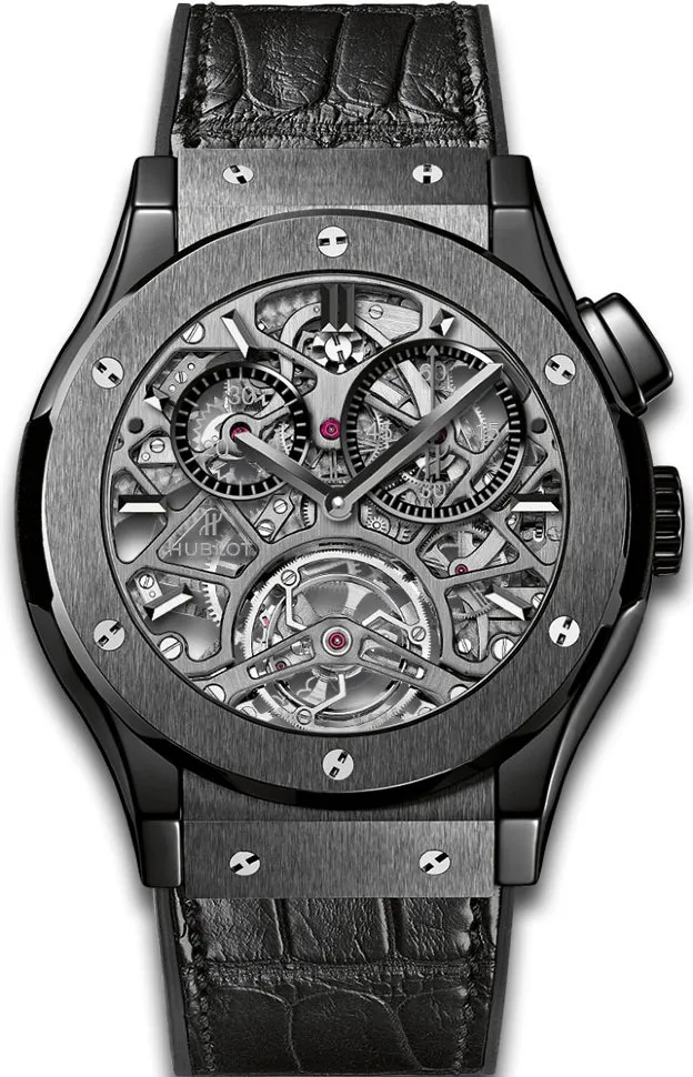 Hublot skeleton black Clearance