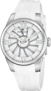 Perrelet Turbine Lady Frost Womens White Stainless Steel A4069/A