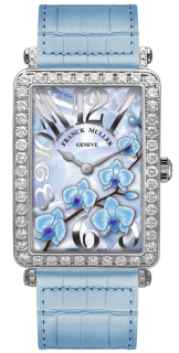 Franck Muller Ladies Collection Long Island 952 QZ ORC D White Gold Blue