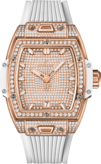 Hublot Shaped Spirit Of Big Bang King Gold White Full Pave 662.OE.9000.RW.1604