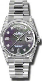 Rolex Day-Date President Platinum Ladies 118296 DKMDP