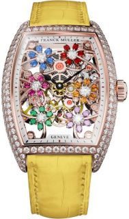 Franck Muller Ladies Collection Cintree Curvex Cut Flower 2850 S6 SQT CURVEX CUT FLOWER SA D 5N YELLOW