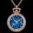 Jacob & Co Brilliant Watch Pendant Northern Lights Pave Blue Mineral Crystal Dial BS231.40.RD.QB.A