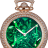 Jacob & Co Brilliant Watch Pendant Northern Lights Pave Green Mineral Crystal Dial BS231.40.RD.QG.A