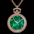 Jacob & Co Brilliant Watch Pendant Northern Lights Pave Green Mineral Crystal Dial BS231.40.RD.QG.A