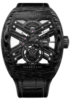 Franck Muller Mens Collection Vanguard Skeleton V 45 T SQT CARBONE