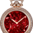 Jacob & Co Brilliant Watch Pendant Northern Lights Pave Red Mineral Crystal Dial BS231.40.RD.QR.A