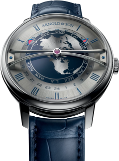Arnold & Son World Time Globetrotter 42 Steel 1WTBS.K01A.C0263S