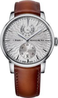 Arnold & Son Eight-day Silver Leather 1EDAS.S01A.D135S