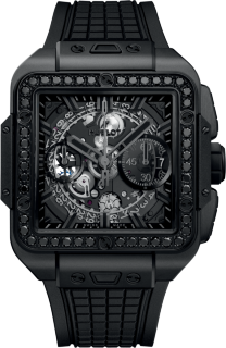 Hublot Shaped Square Bang Unico All Black Diamonds 821.CX.0140.RX.1200