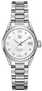 TAG Heuer Carrera Calibre 9 Automatic Watch Diamond Dial 28 mm WAR2414.BA0776