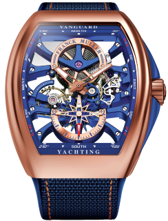 Franck Muller Mens Collection Vanguard Yachting Anchor Skeleton Classic V 45 S6 SQT ANCRE YACHT (BL) RG