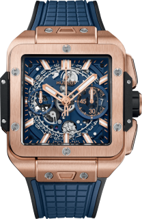 Hublot Shaped Square Bang Unico King Gold Blue 821.OX.5180.RX