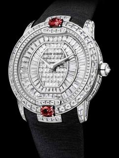 Roger Dubuis Velvet Haute Joaillerie White Gold Red Rubies Black Strap