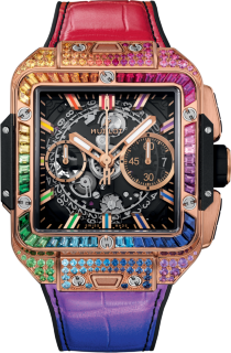 Hublot Shaped Square Bang Unico King Gold Rainbow 821.OX.0118.LR.0999