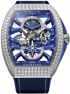 Franck Muller Mens Collection Vanguard Yachting Anchor Skeleton Classic V 45 S6 SQT ANCRE YACHT D (BL)