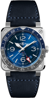 Bell & Ross Instruments BR 03-93 GMT Blue BR0393-BLU-ST/SCA