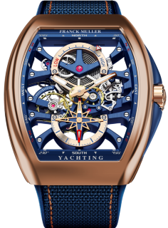 Franck Muller Mens Collection Vanguard Yachting Anchor Skeleton Power Reserve V 45 S6 PR SQT ANCRE FM YACHT (BL)