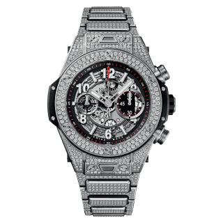 Hublot Big Bang Unico Titanium Pave Bracelet 45 411.NX.1170.NX.3704