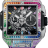Hublot Shaped Square Bang Unico Titanium Rainbow 821.NX.0117.LR.0999