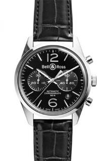 Bell & Ross Vintage Chronograph BR 126 Officer Black BRG126-BL-ST/SCR/2