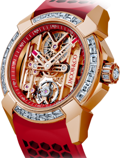 Jacob & Co Epic X Rose Gold Baguette Red Inner Ring EX100.43.BD.AA.ABRUA