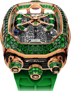 Jacob & Co Bugatti Chiron Tourbillon Rose Gold Baguette Tsavorite BU800.40.BE.UB.ABRUA